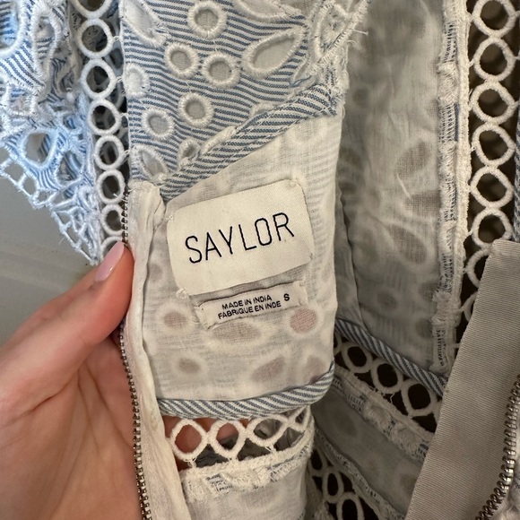 SAYLOR Shanice Romper in Yankee Pinstripe. Size small - Picture 5 of 7